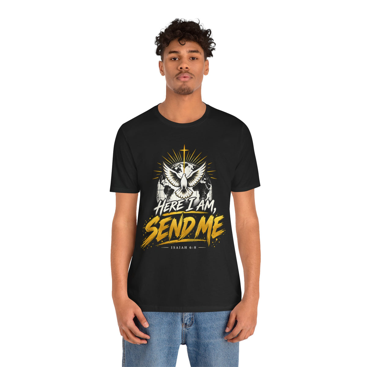 Here I Am, Send Me T-Shirt — Christian Faith Owl Graphic Tee
