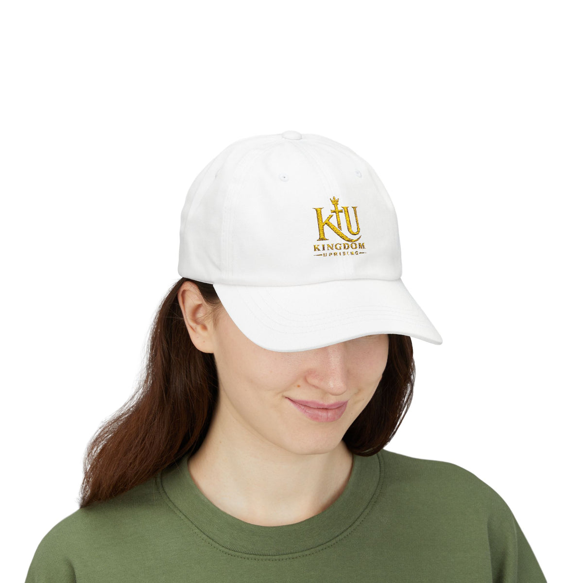 Dad Cap — Gold 'Kingdom' Embroidered Logo