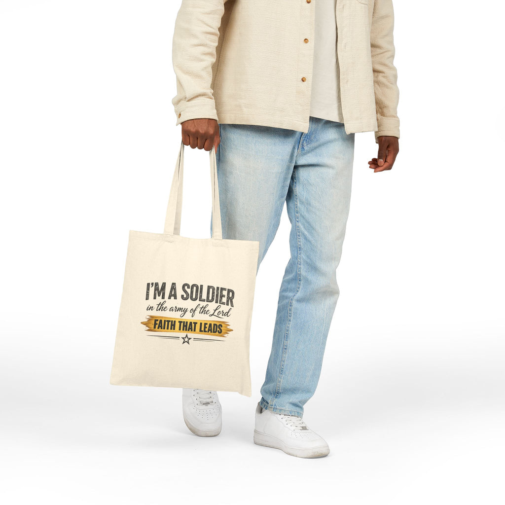 I'm a Soldier on the Army of the Lord Tote Bag | Kingdom Uprising Canvas Tote