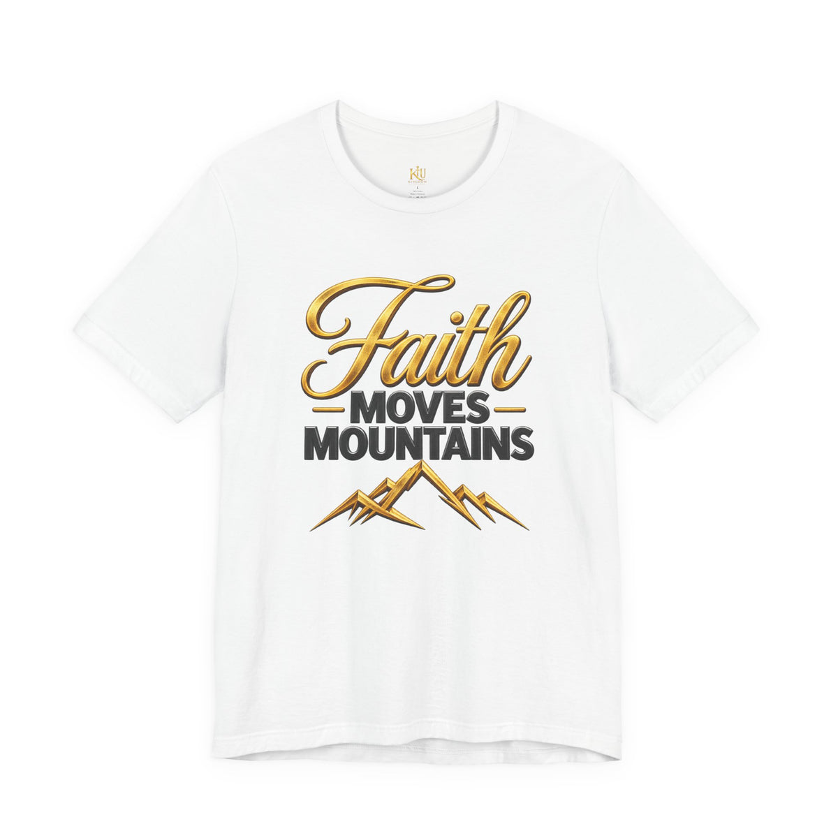 Faith Moves Mountains T-Shirt | Mountain Scripture Typography