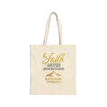Faith Moves Mountains Canvas Tote Bag – Inspirational Christian Kingdom Uprising Design