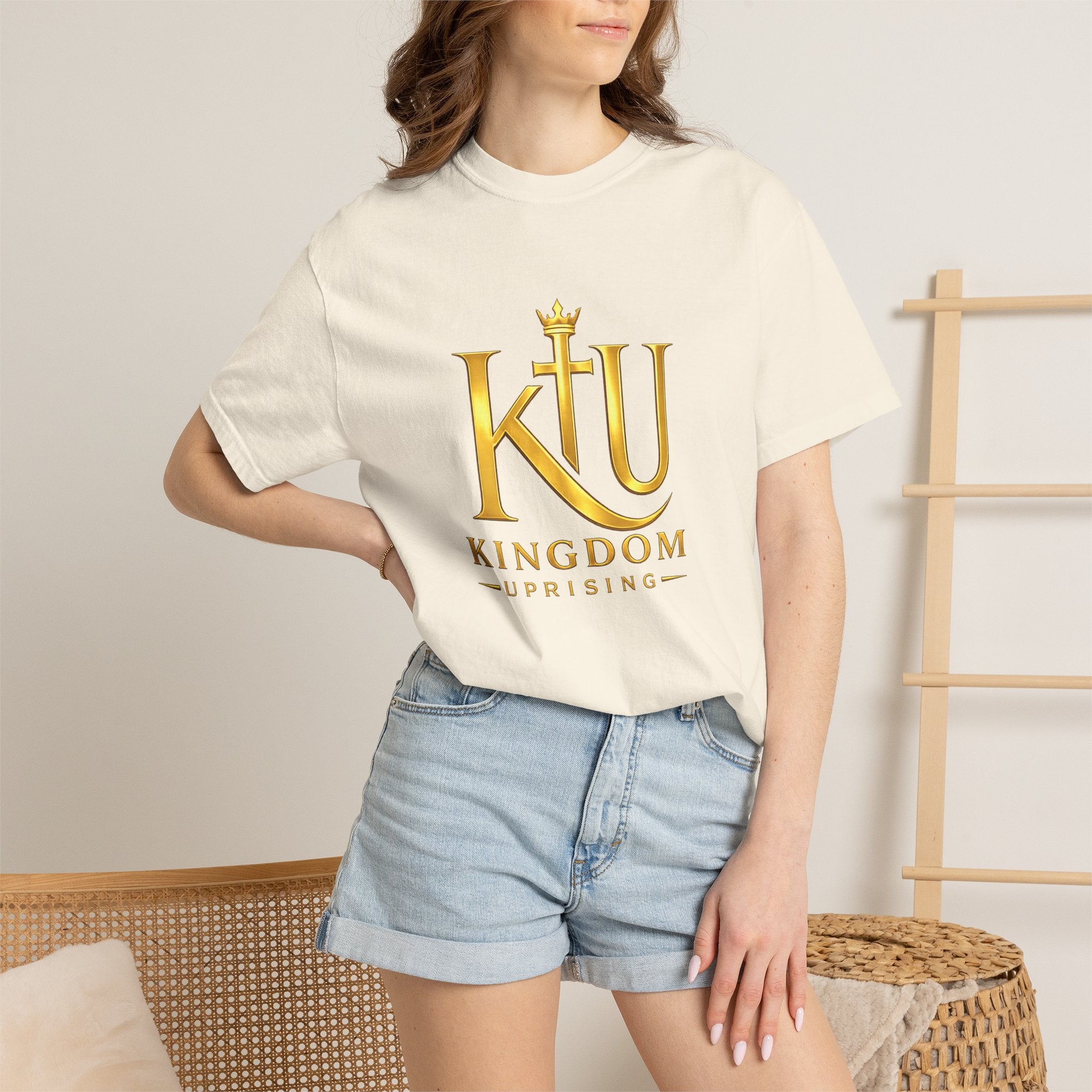 Kingdom Uprising T-Shirt — KU Gold Crest Christian Faith Tee
