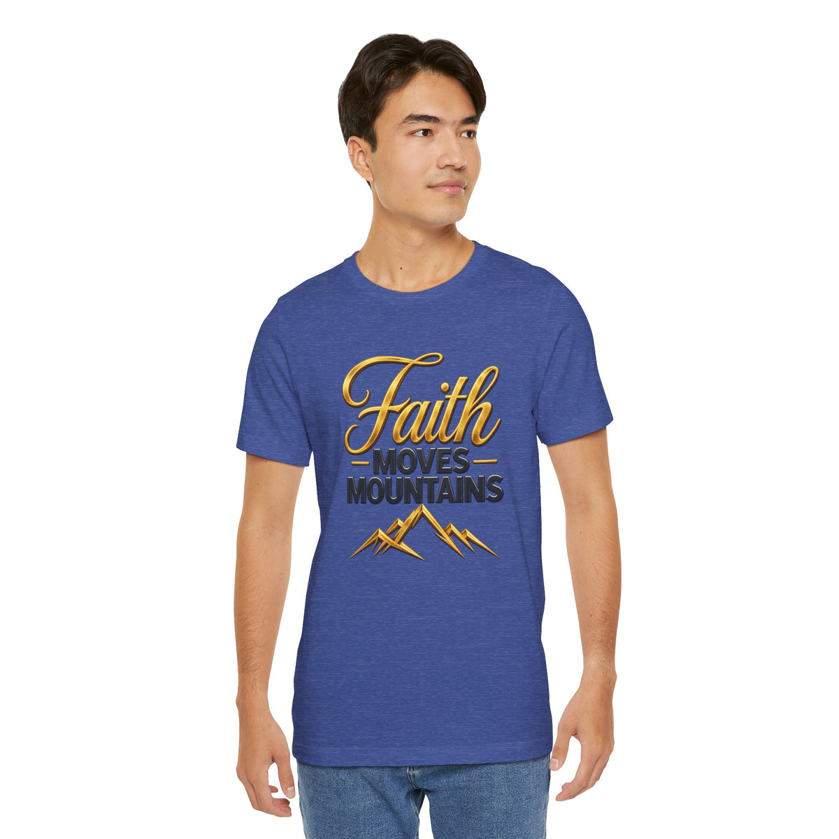 Faith Moves Mountains T-Shirt | Mountain Scripture Typography