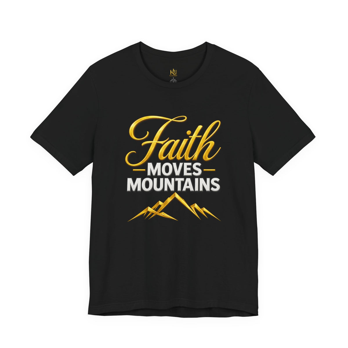 Faith Moves Mountains T-Shirt | Mountain Scripture Typography