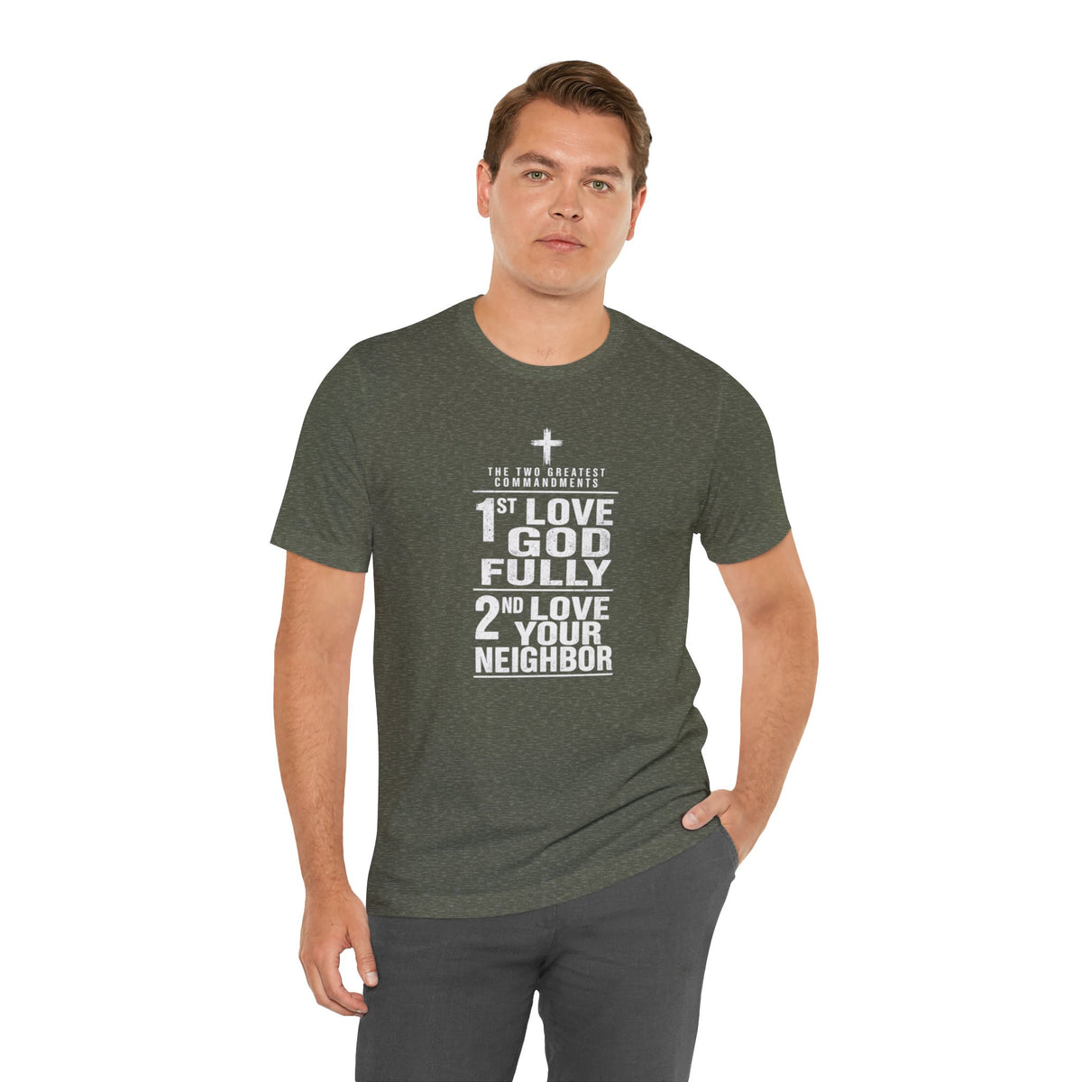 Love God Fully Love Your Neighbor T-Shirt | Christian Faith Scripture Tee