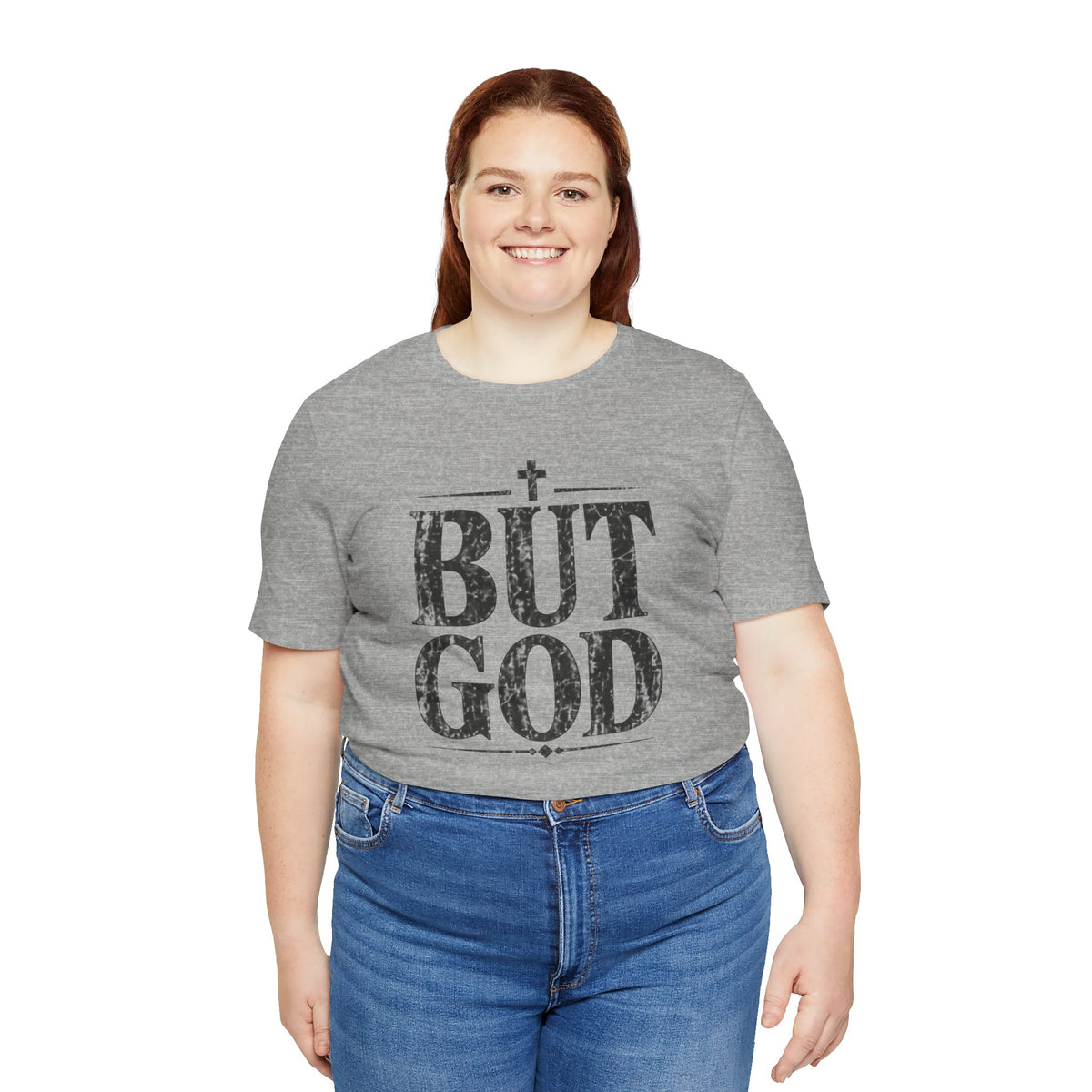 But God distressed vintage text T-Shirt | Christian faith typography