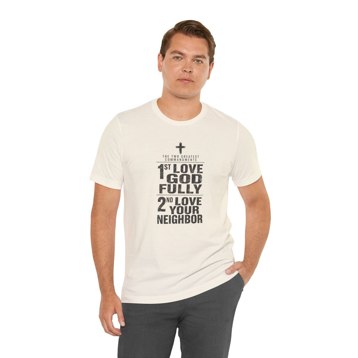 Love God Fully Love Your Neighbor T-Shirt | Christian Faith Scripture Tee