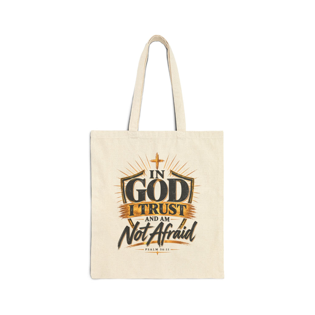 In God I Trust Cotton Tote — Christian Faith Inspirational Canvas Bag