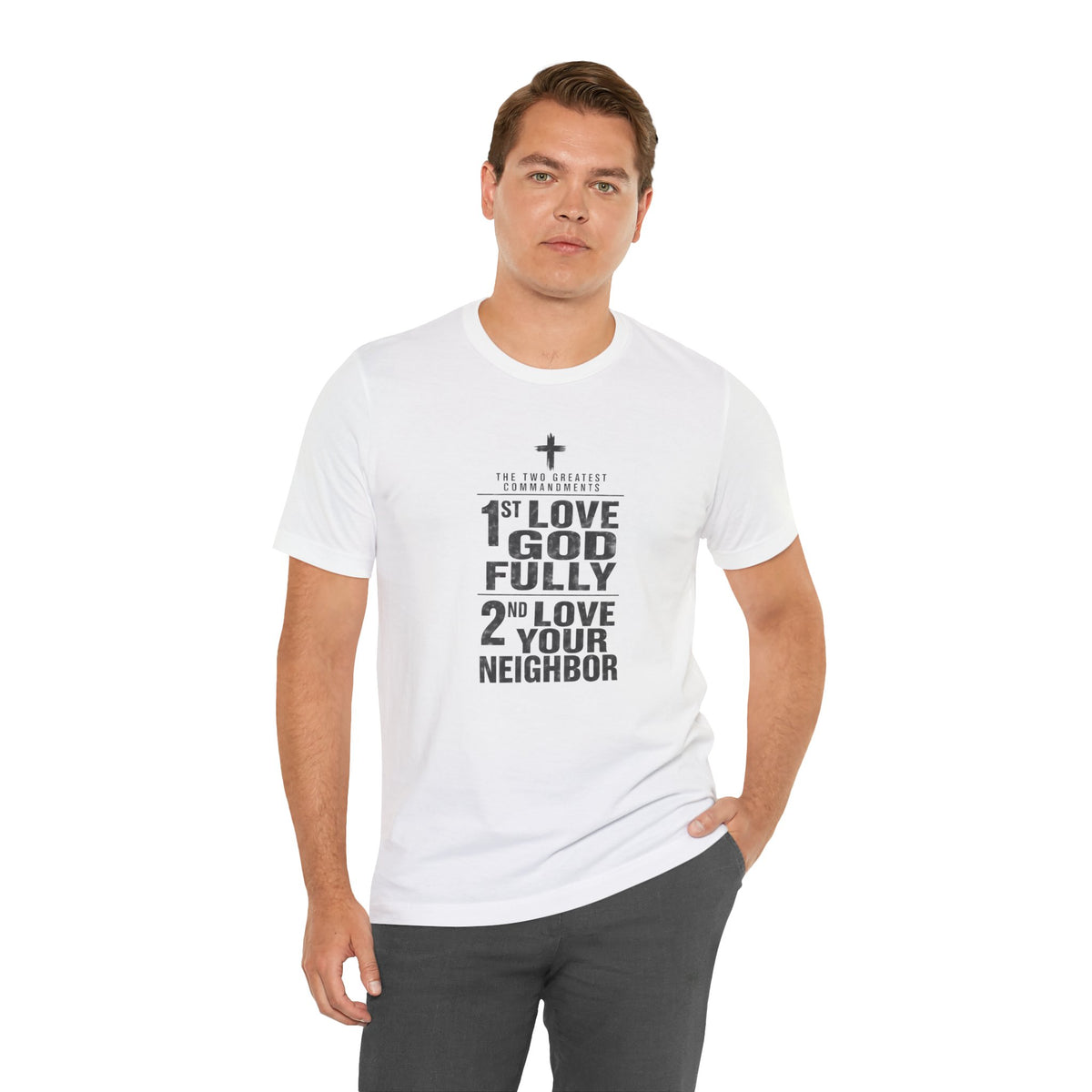 Love God Fully Love Your Neighbor T-Shirt | Christian Faith Scripture Tee