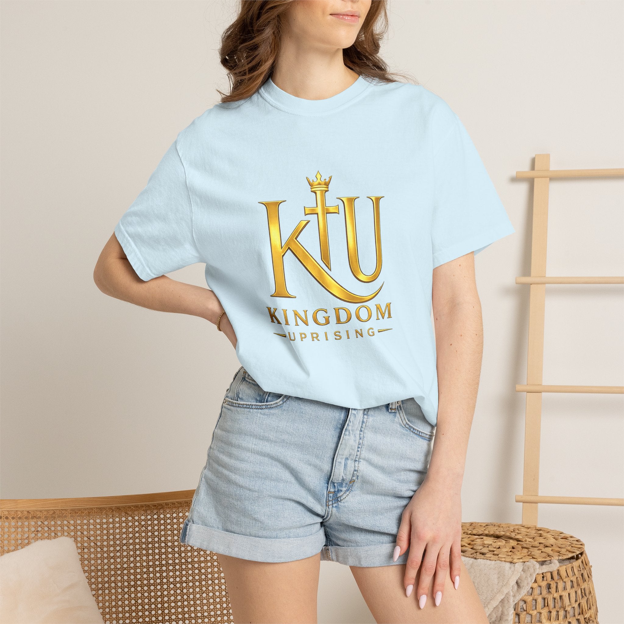 Kingdom Uprising T-Shirt — KU Gold Crest Christian Faith Tee