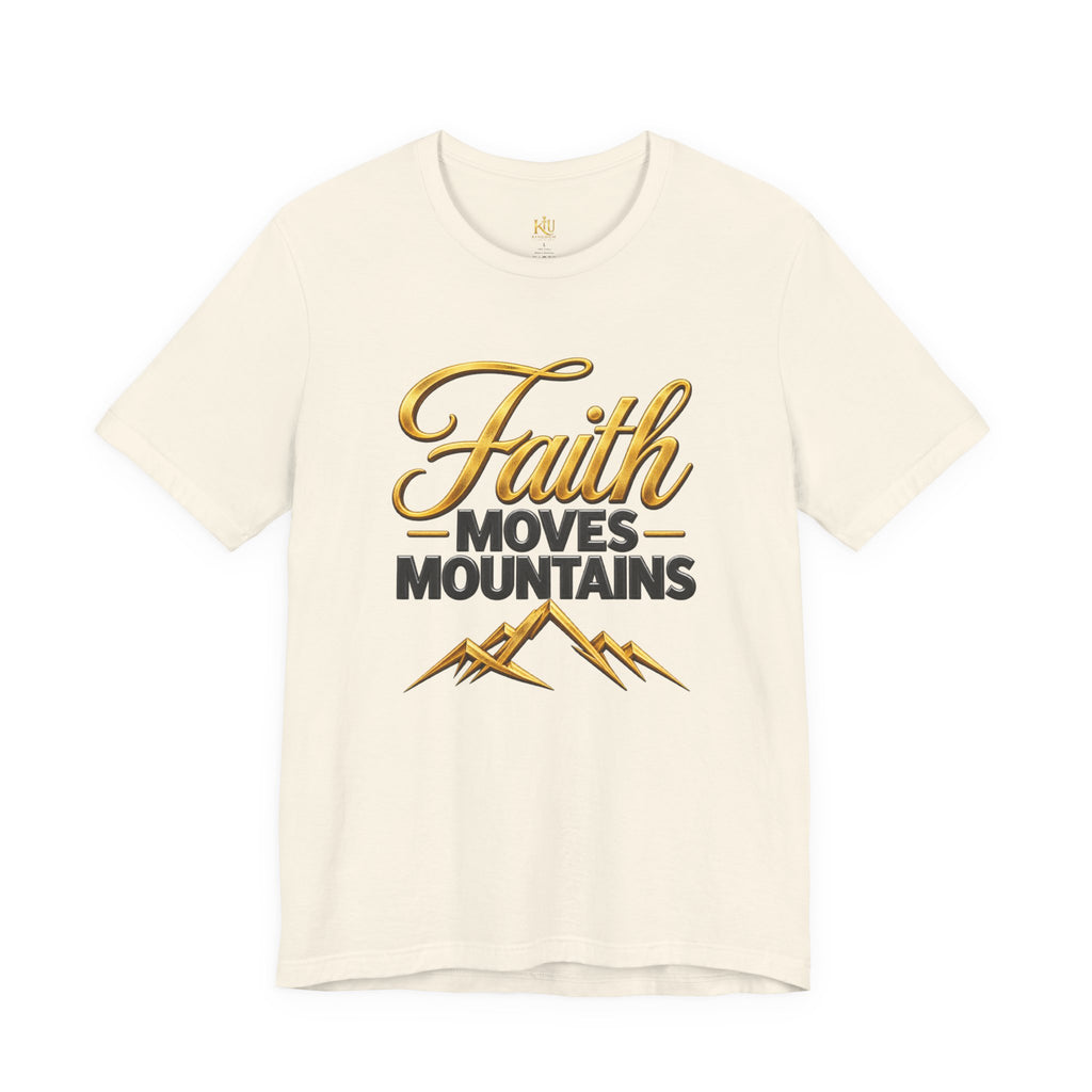 Faith Moves Mountains T-Shirt | Mountain Scripture Typography