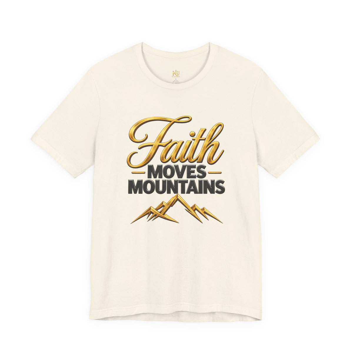 Faith Moves Mountains T-Shirt | Mountain Scripture Typography