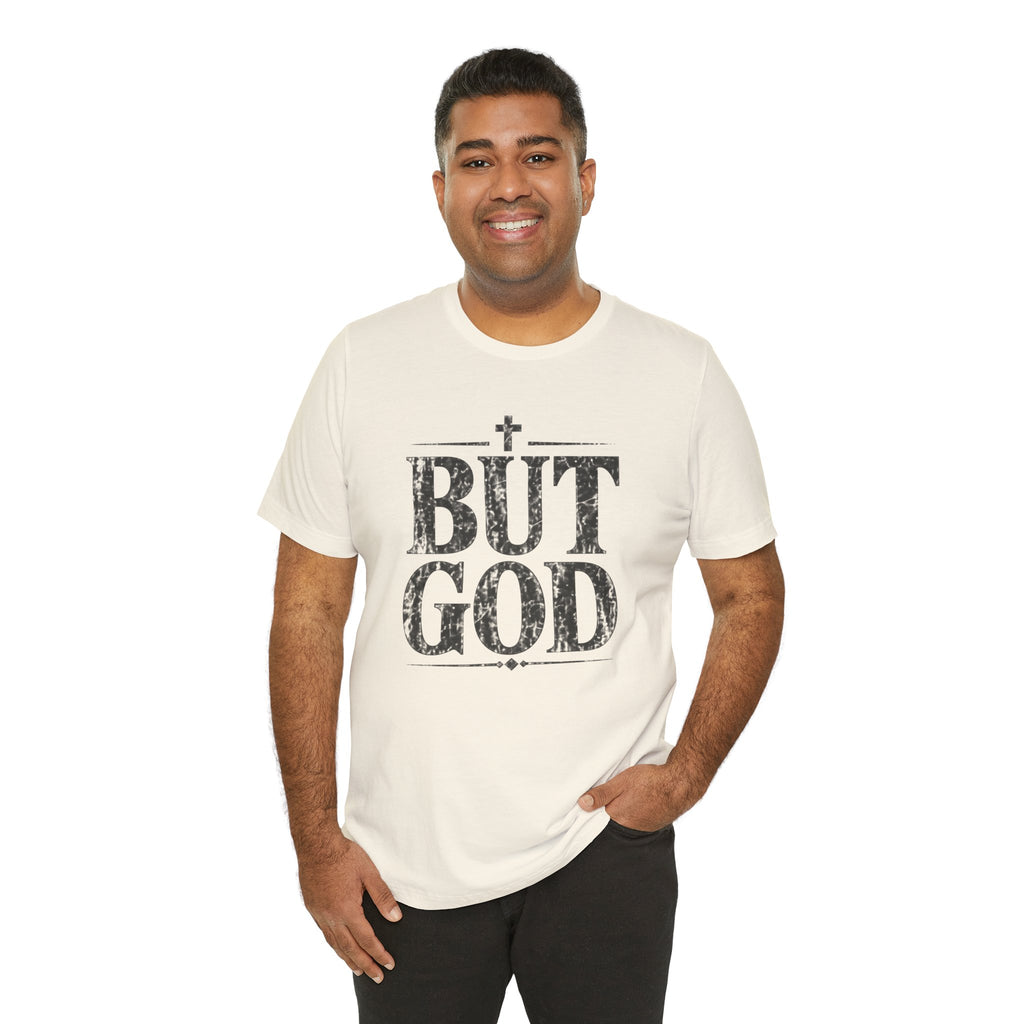 But God distressed vintage text T-Shirt | Christian faith typography