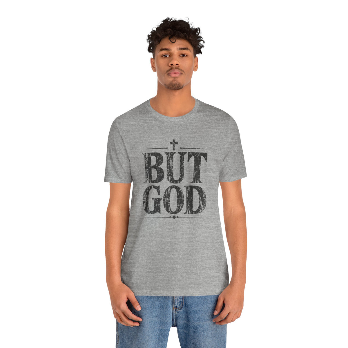 But God distressed vintage text T-Shirt | Christian faith typography