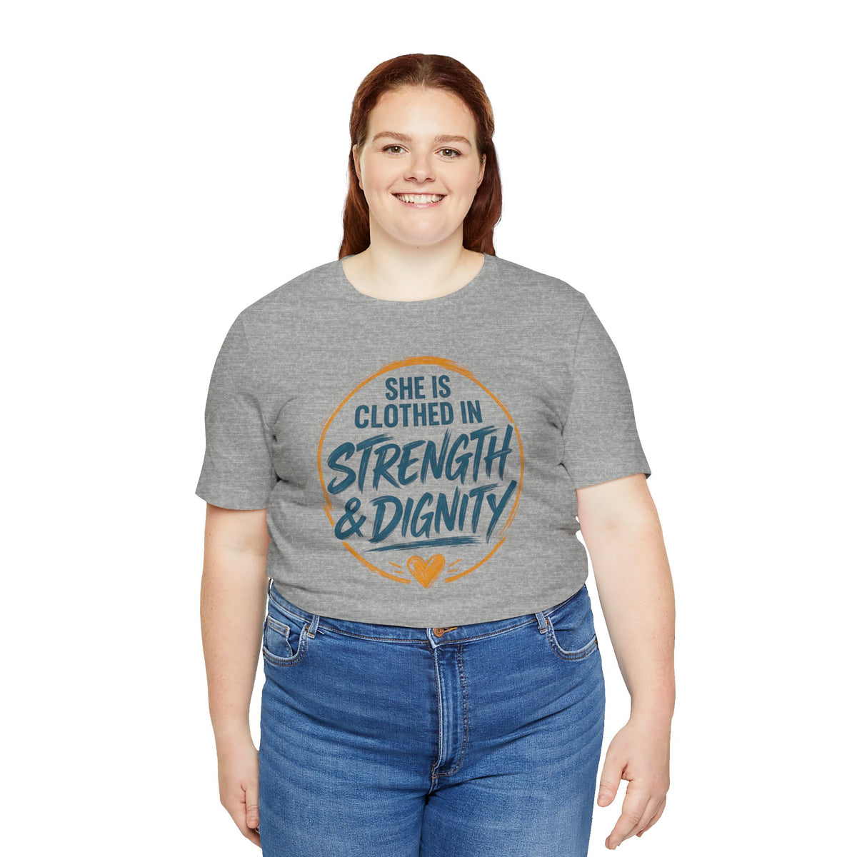 She Is Clothed in Strength & Dignity T-Shirt | Inspirational Christian Tee