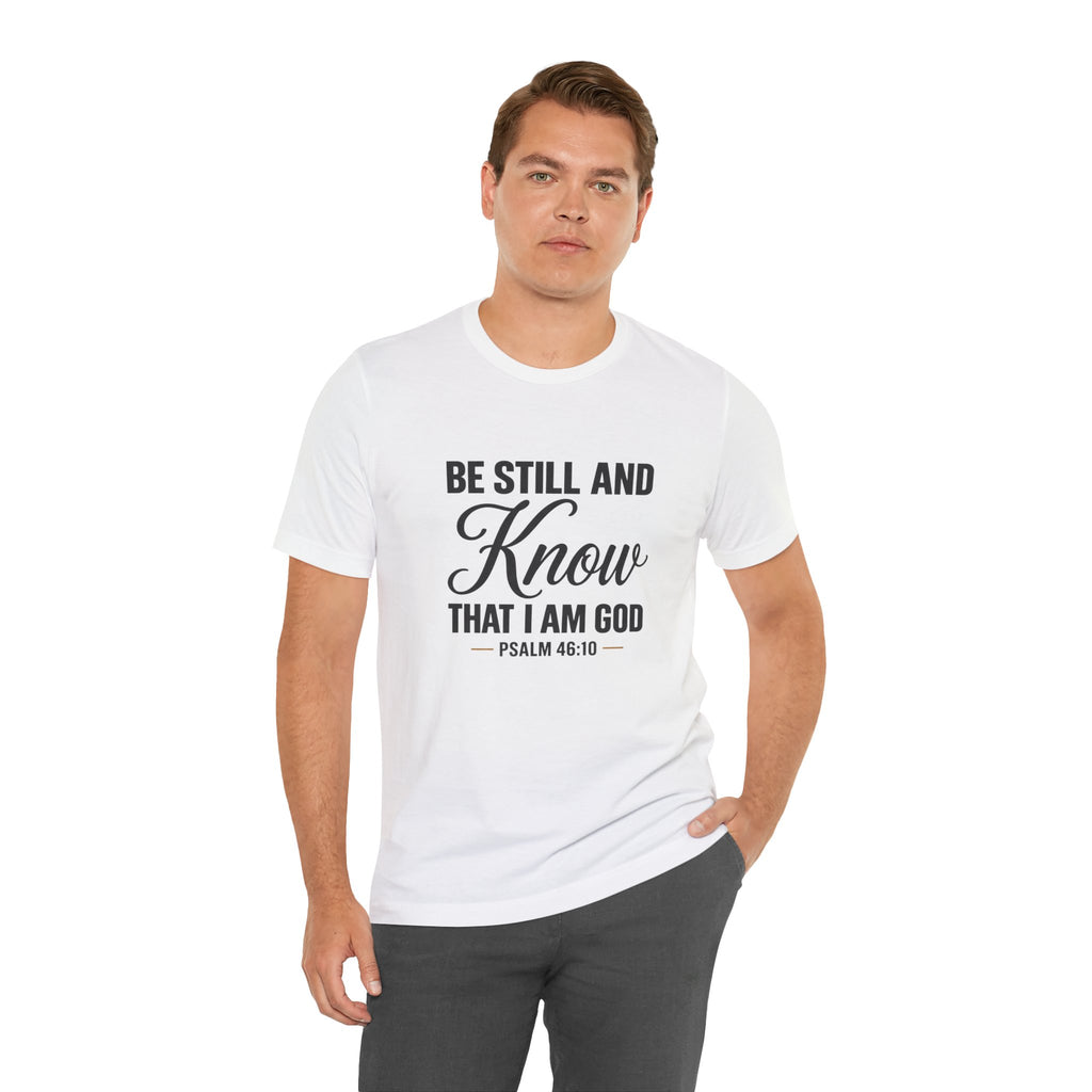 Be Still and Know Psalm 46:10 T-Shirt | Religious Christian Tee