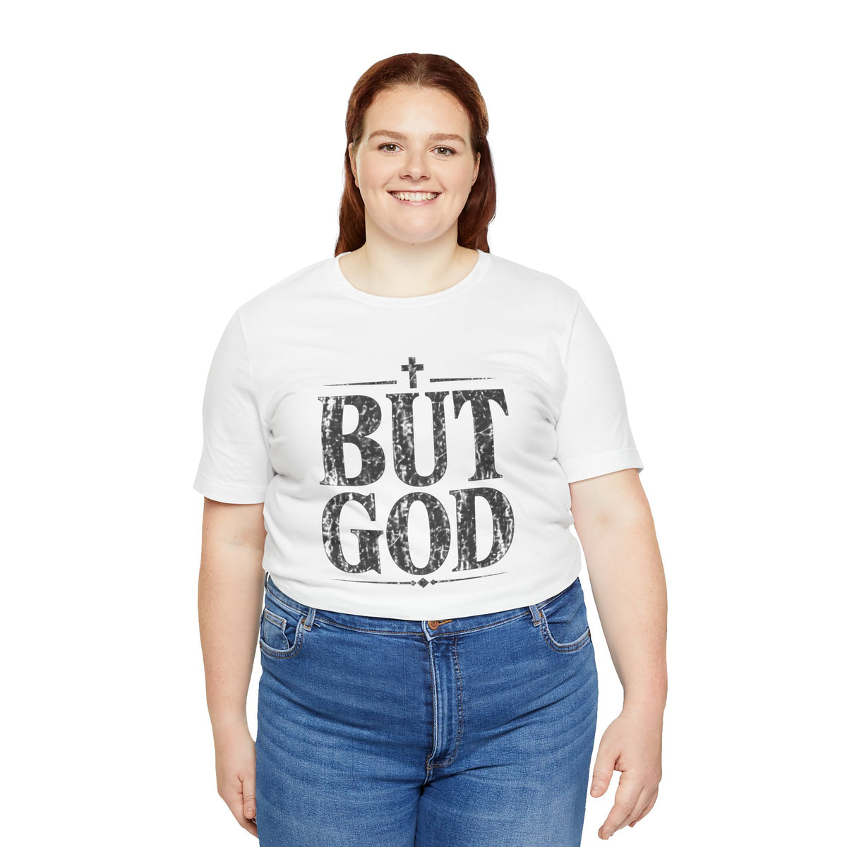 But God distressed vintage text T-Shirt | Christian faith typography