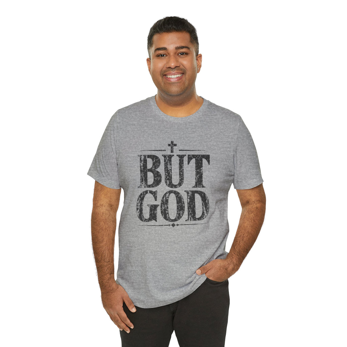 But God distressed vintage text T-Shirt | Christian faith typography
