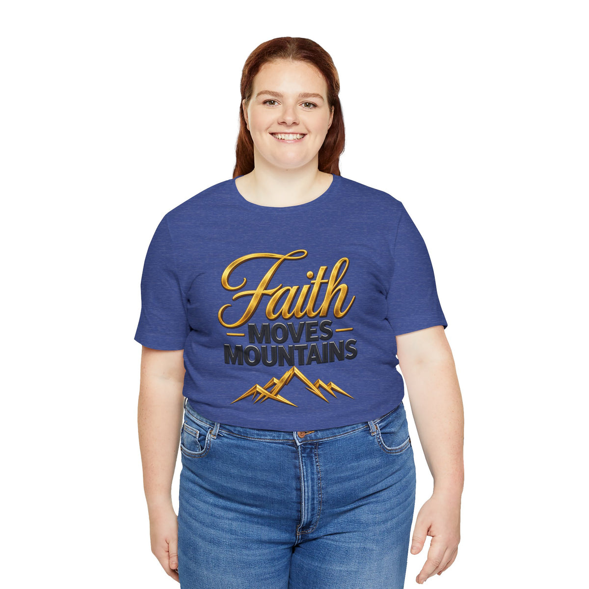 Faith Moves Mountains T-Shirt | Mountain Scripture Typography