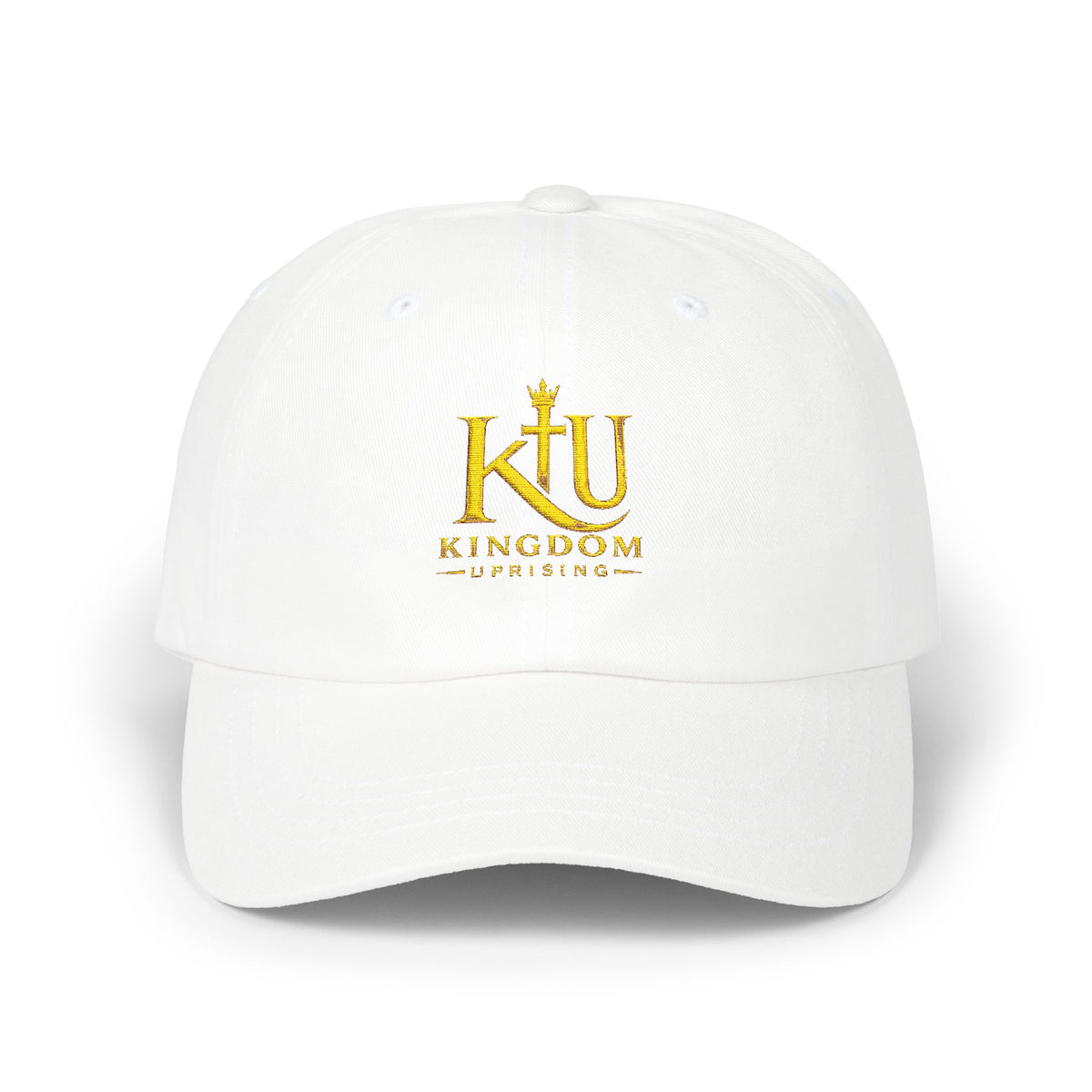 Dad Cap — Gold 'Kingdom' Embroidered Logo