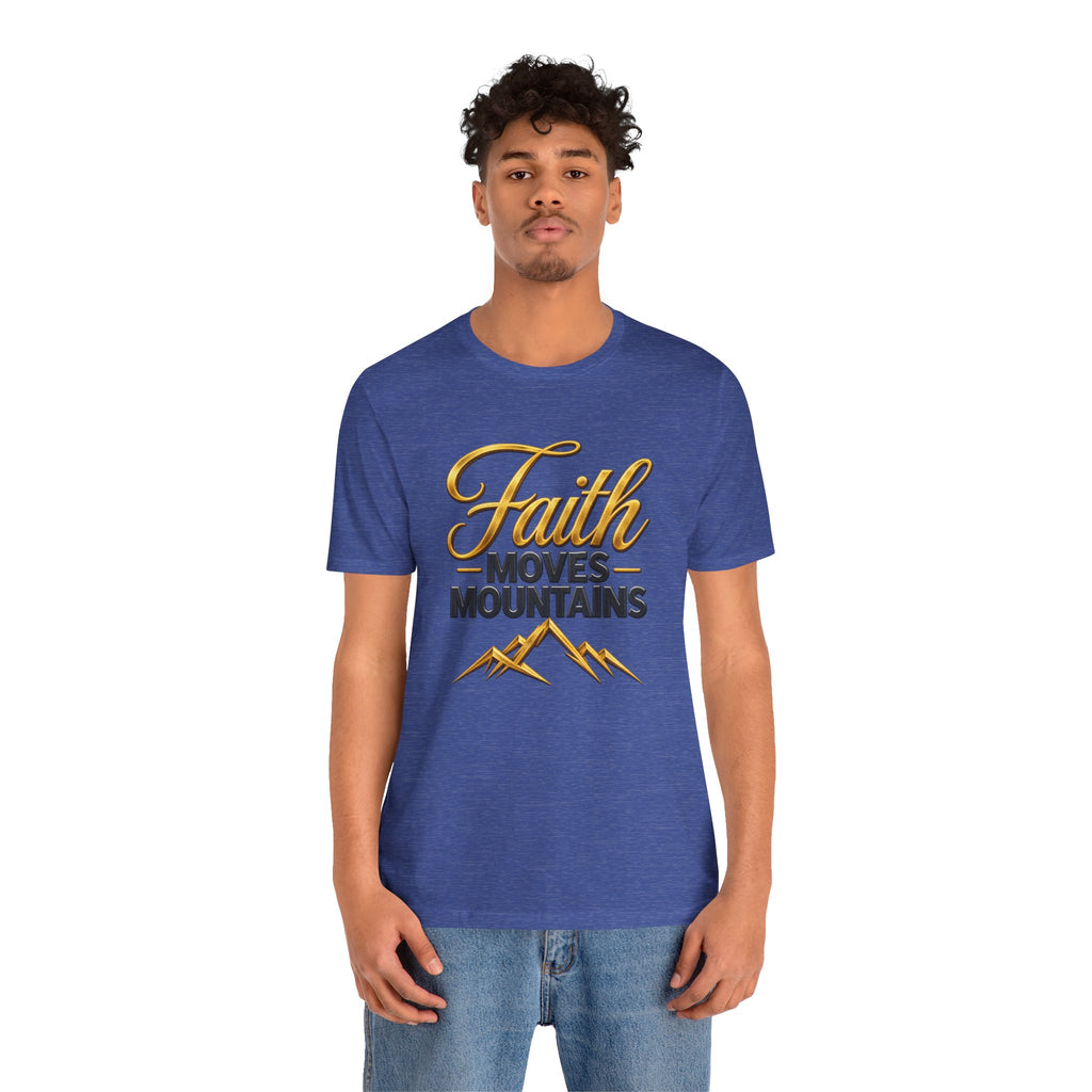 Faith Moves Mountains T-Shirt | Mountain Scripture Typography