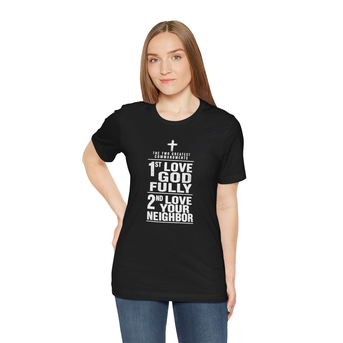 Love God Fully Love Your Neighbor T-Shirt | Christian Faith Scripture Tee