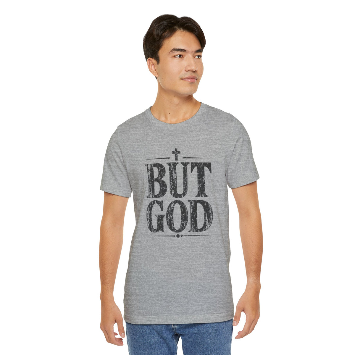 But God distressed vintage text T-Shirt | Christian faith typography