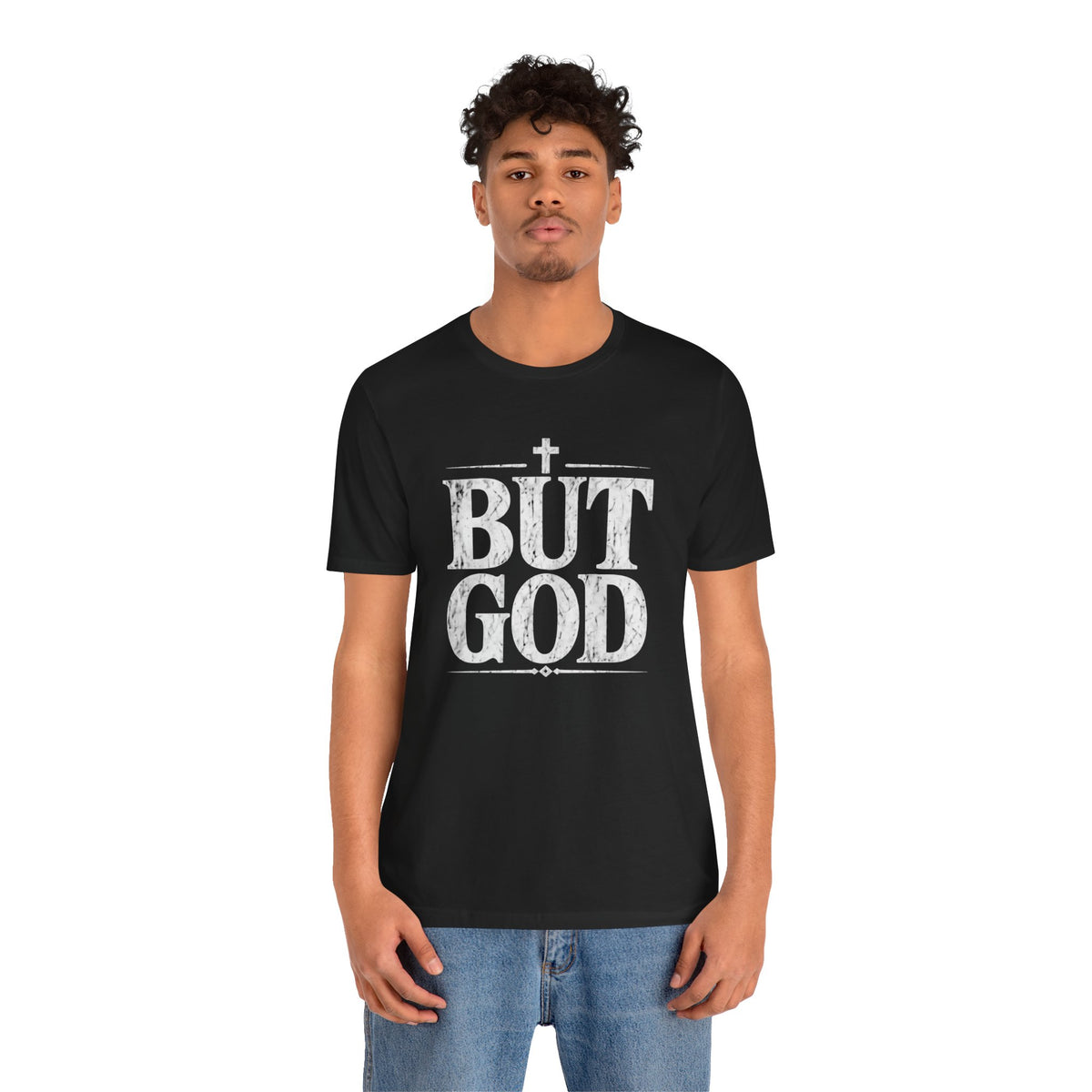 But God distressed vintage text T-Shirt | Christian faith typography