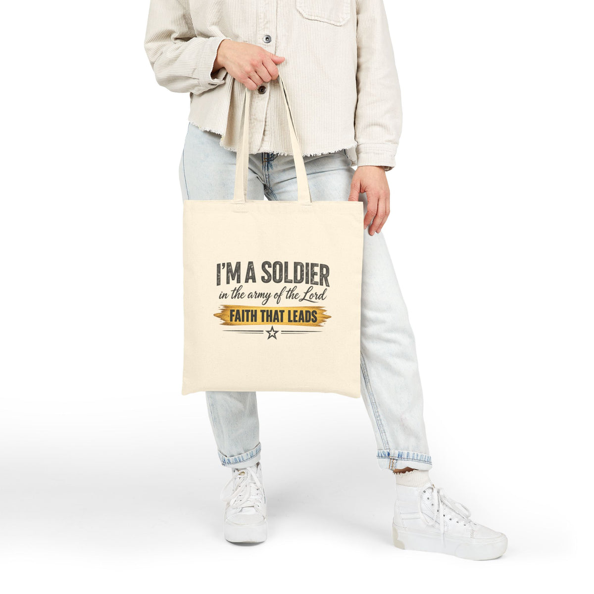 I'm a Soldier on the Army of the Lord Tote Bag | Kingdom Uprising Canvas Tote