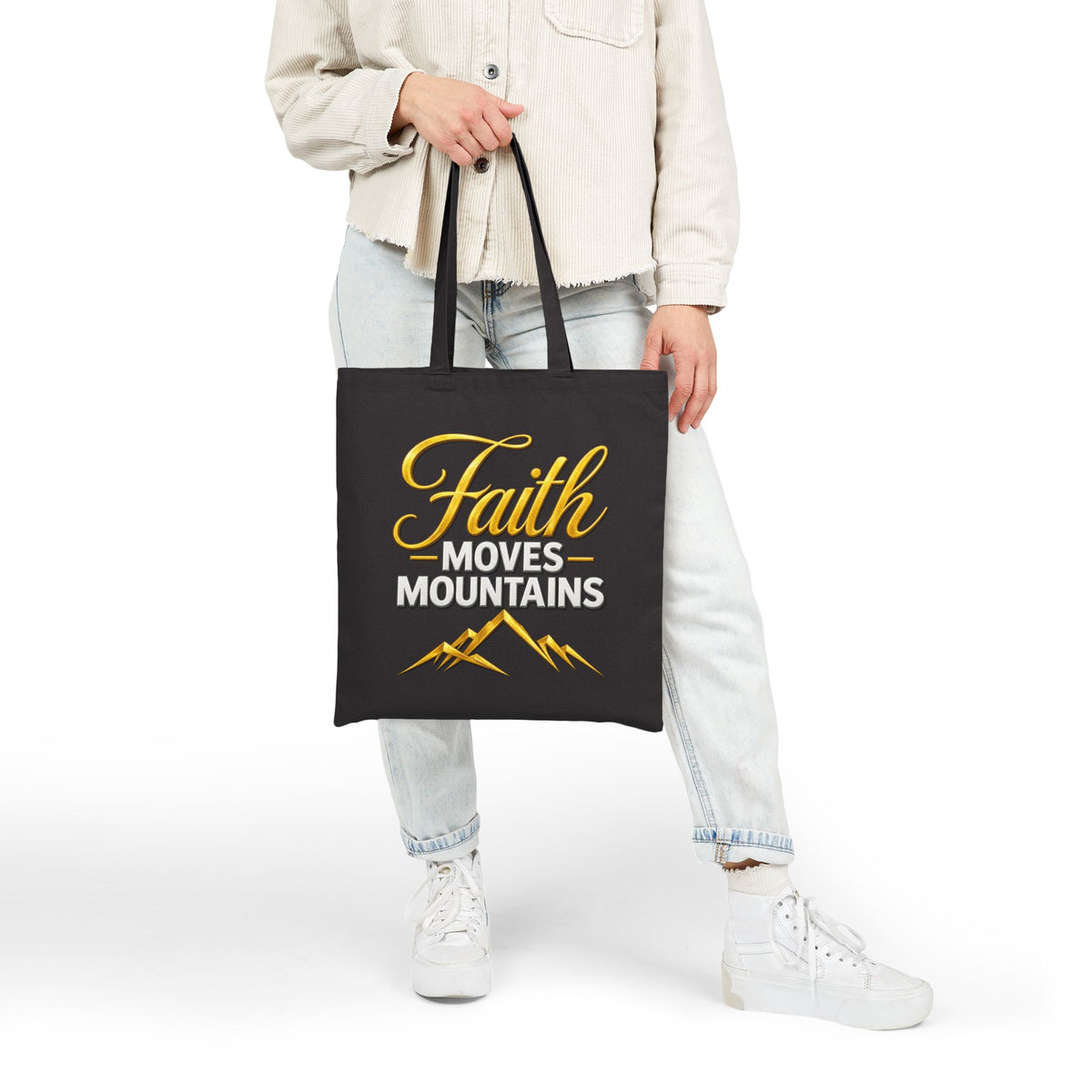 Faith Moves Mountains Tote Bag | Kingdom Uprising Christian Scripture