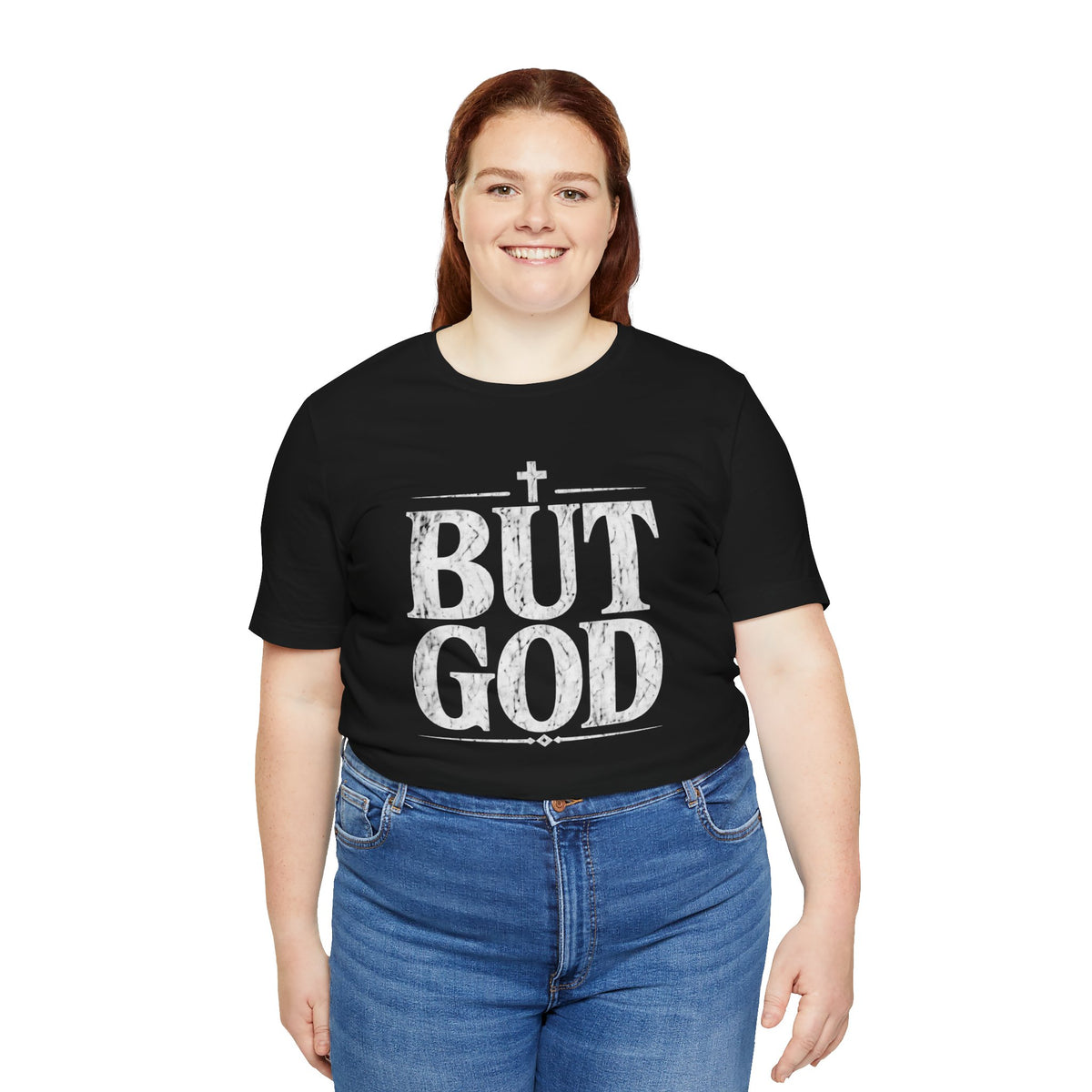 But God distressed vintage text T-Shirt | Christian faith typography