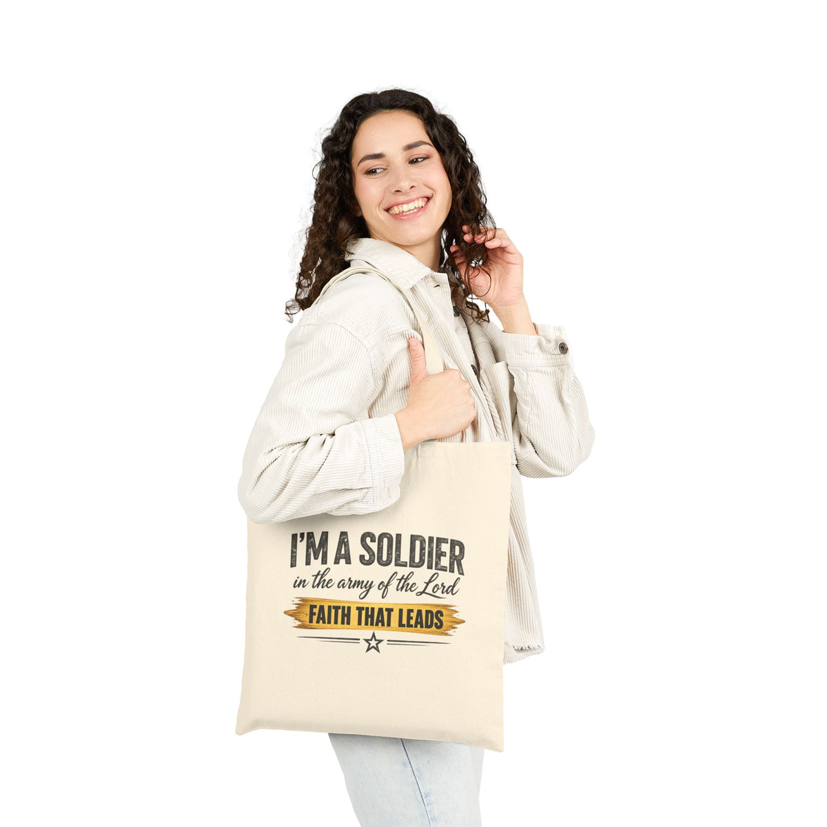 I'm a Soldier on the Army of the Lord Tote Bag | Kingdom Uprising Canvas Tote