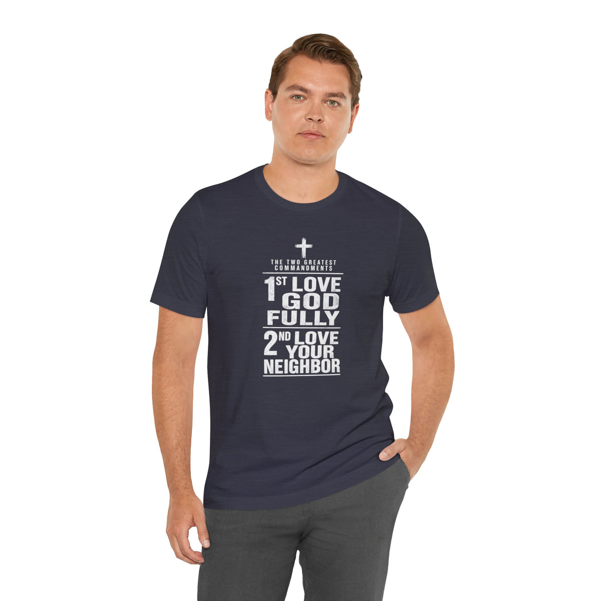 Love God Fully Love Your Neighbor T-Shirt | Christian Faith Scripture Tee