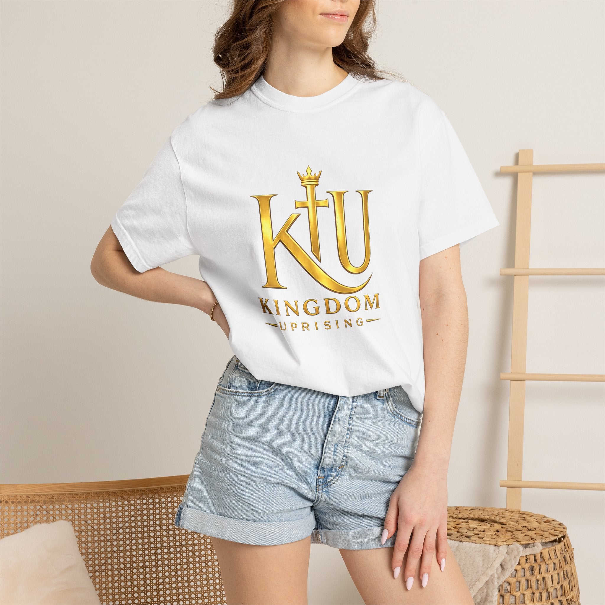 Kingdom Uprising T-Shirt — KU Gold Crest Christian Faith Tee