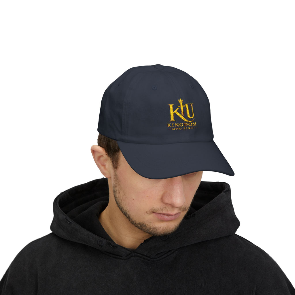 Dad Cap — Gold 'Kingdom' Embroidered Logo