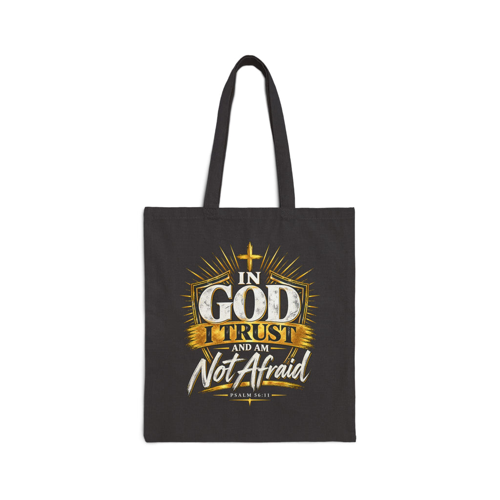 In God I Trust Cotton Tote — Christian Faith Inspirational Canvas Bag
