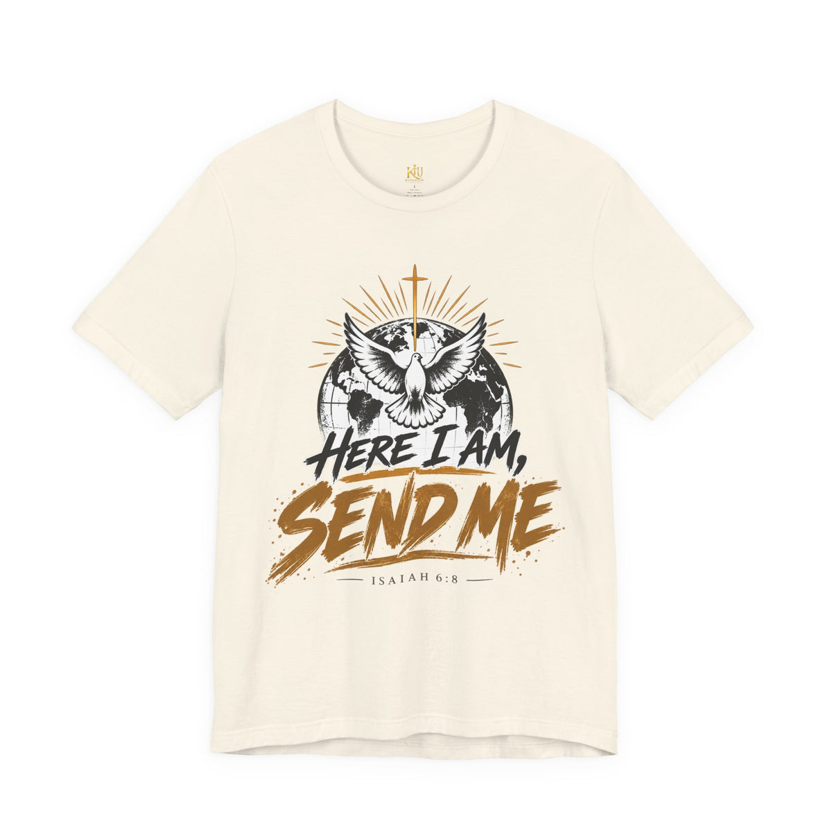 Here I Am, Send Me T-Shirt — Christian Faith Owl Graphic Tee