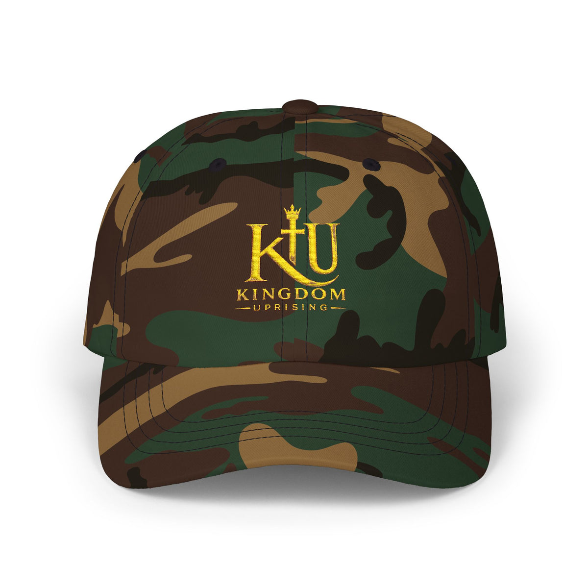 Dad Cap — Gold 'Kingdom' Embroidered Logo