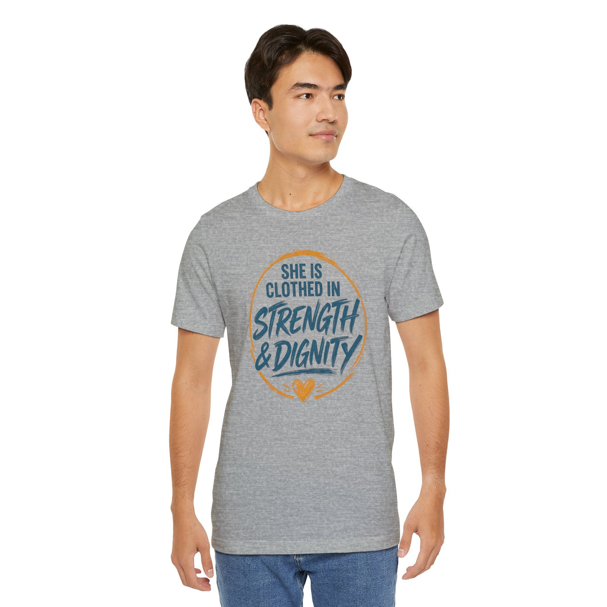 She Is Clothed in Strength & Dignity T-Shirt | Inspirational Christian Tee