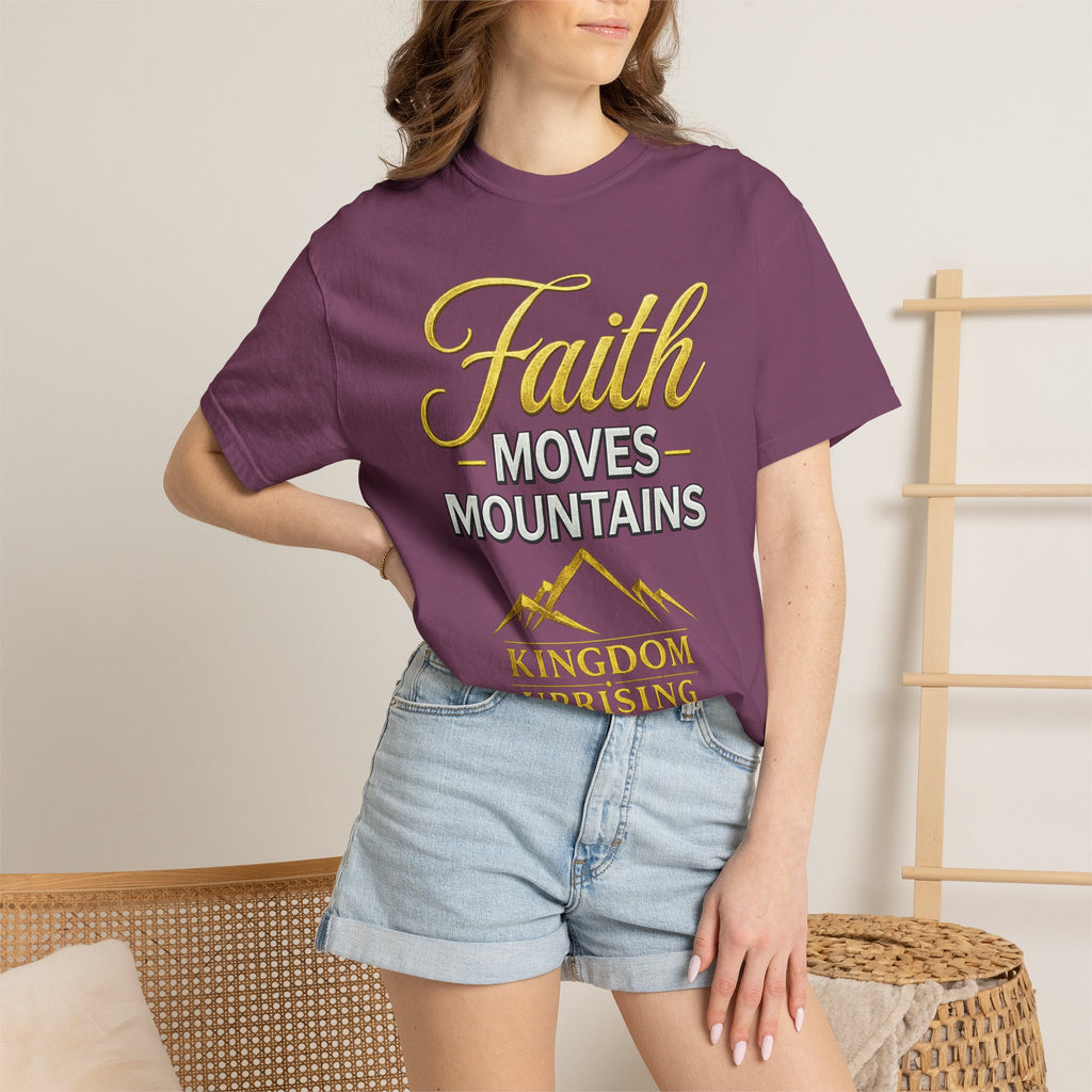 Faith Moves Mountains T-Shirt — Kingdom Uprising Christian Tee