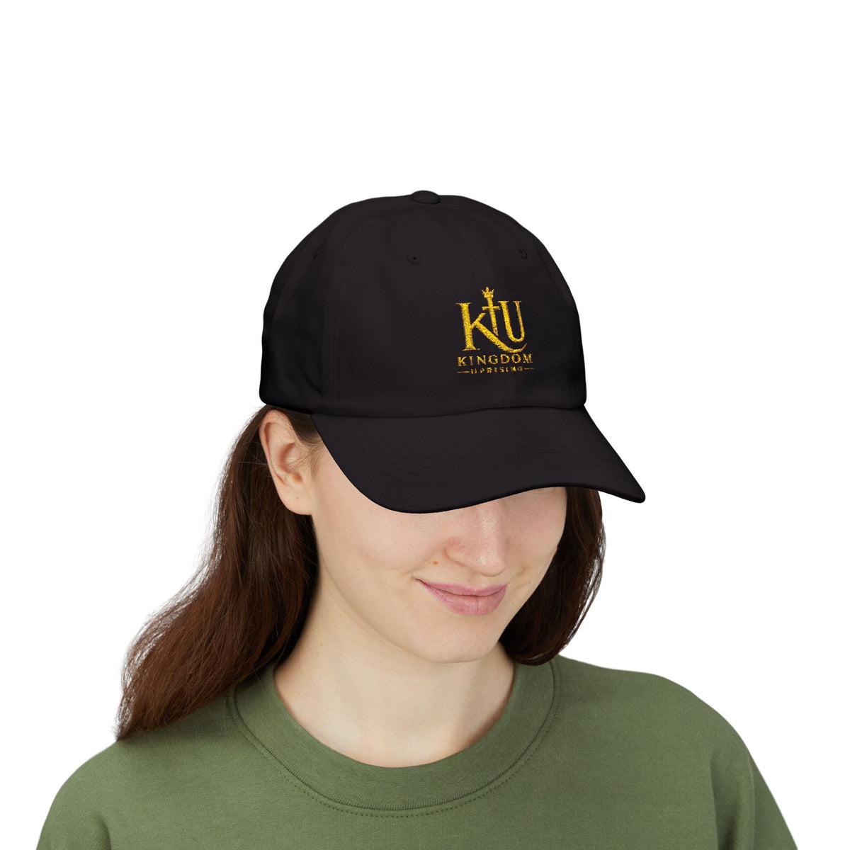 Dad Cap — Gold 'Kingdom' Embroidered Logo