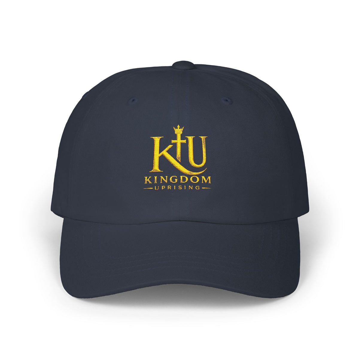 Dad Cap — Gold 'Kingdom' Embroidered Logo