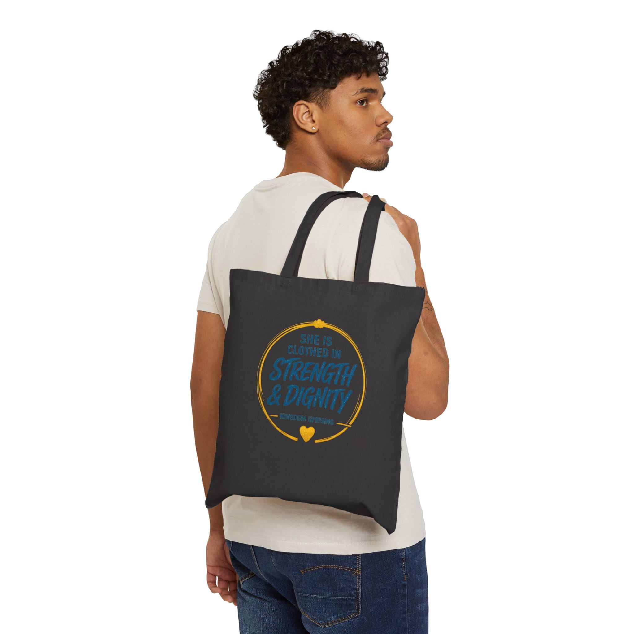 She Is Clothed in Strength & Dignity Canvas Tote