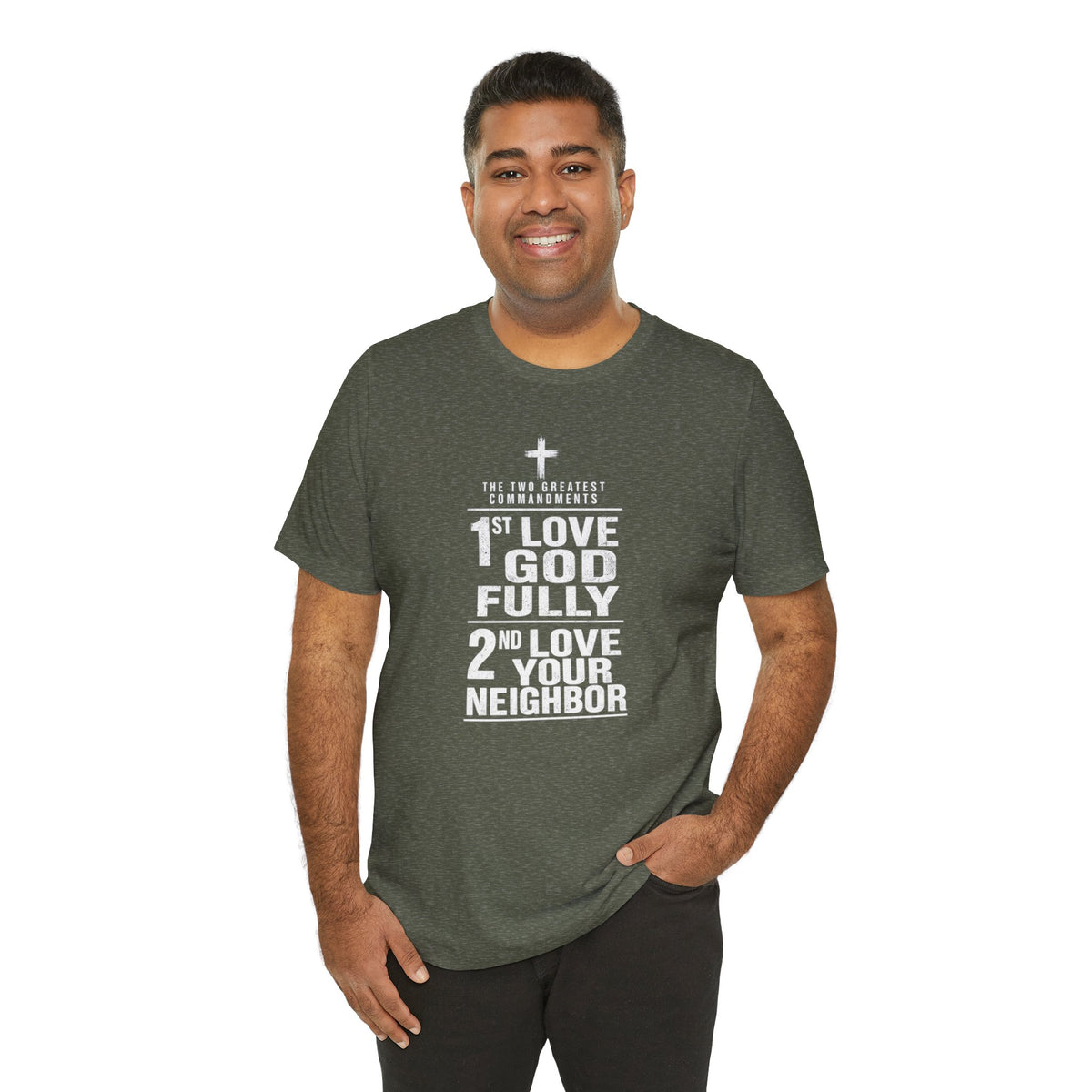 Love God Fully Love Your Neighbor T-Shirt | Christian Faith Scripture Tee
