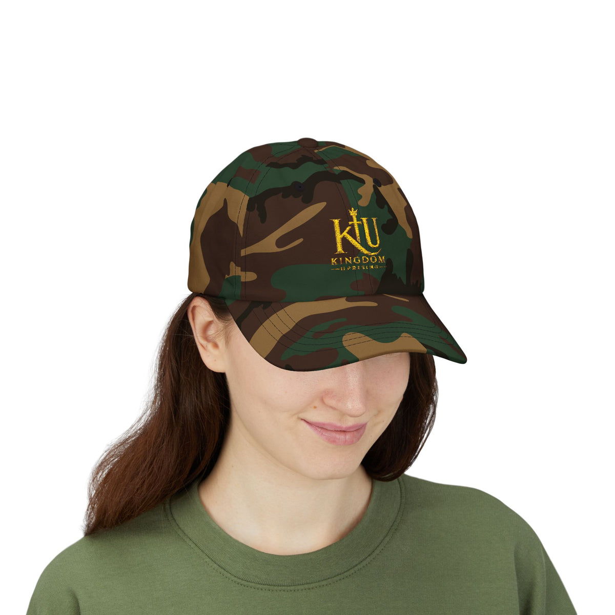 Dad Cap — Gold 'Kingdom' Embroidered Logo