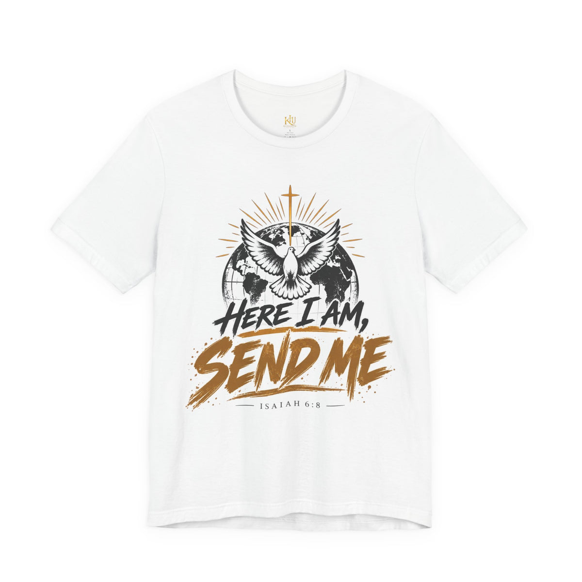 Here I Am, Send Me T-Shirt — Christian Faith Owl Graphic Tee