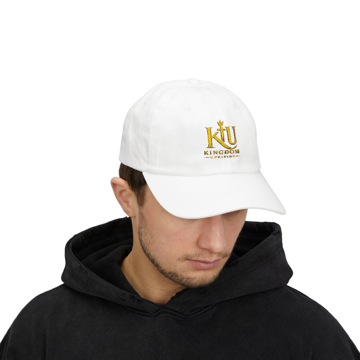 Dad Cap — Gold 'Kingdom' Embroidered Logo