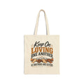 Christian Tote Bag — "Keep On Loving One Another" Canvas Grocery & Church Tote