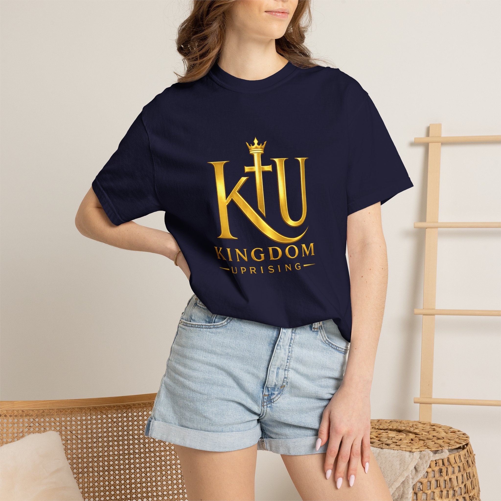 Kingdom Uprising T-Shirt — KU Gold Crest Christian Faith Tee