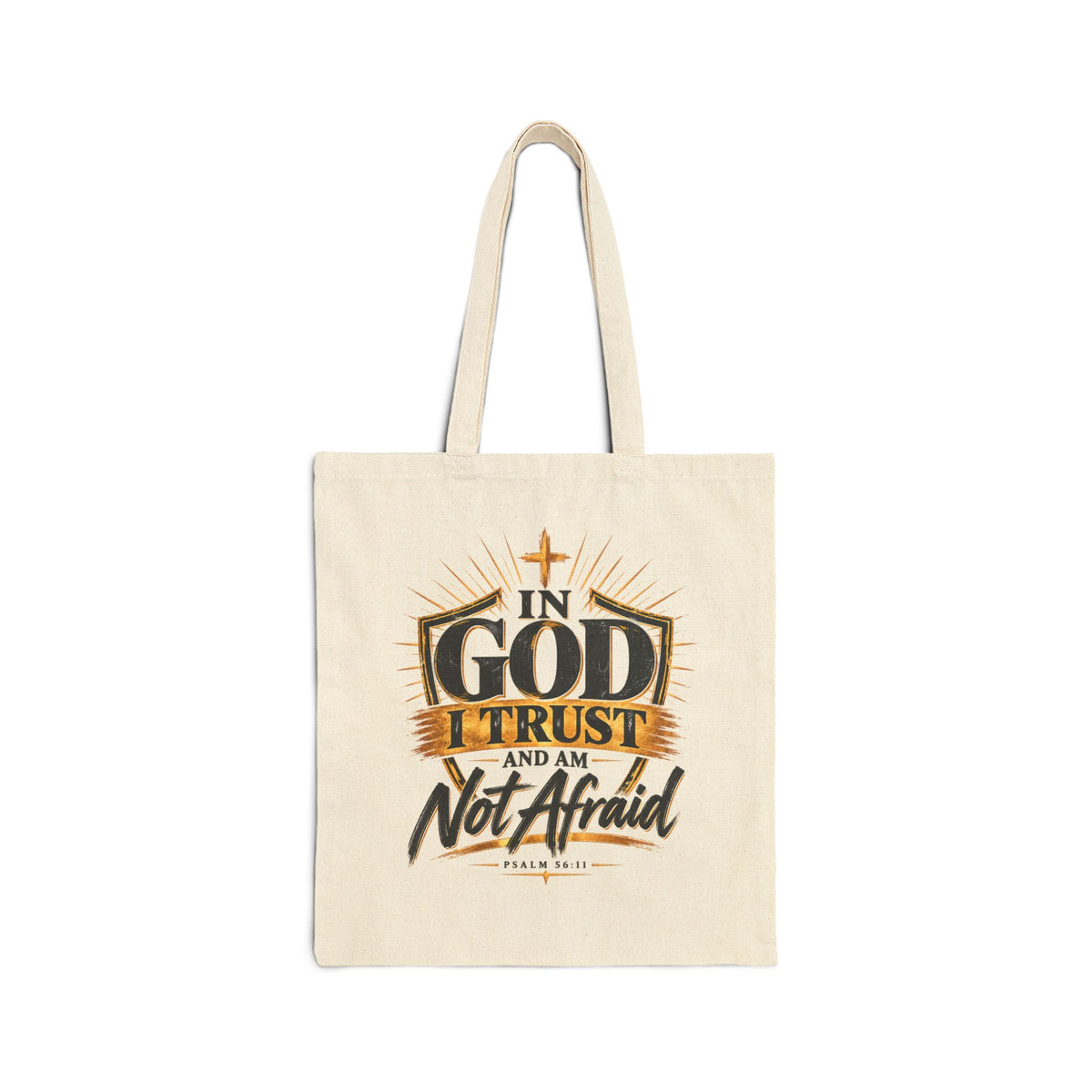 In God I Trust Cotton Tote — Christian Faith Inspirational Canvas Bag